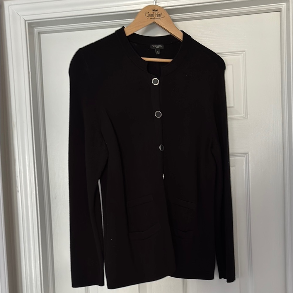 Black Cardigan with Button Details